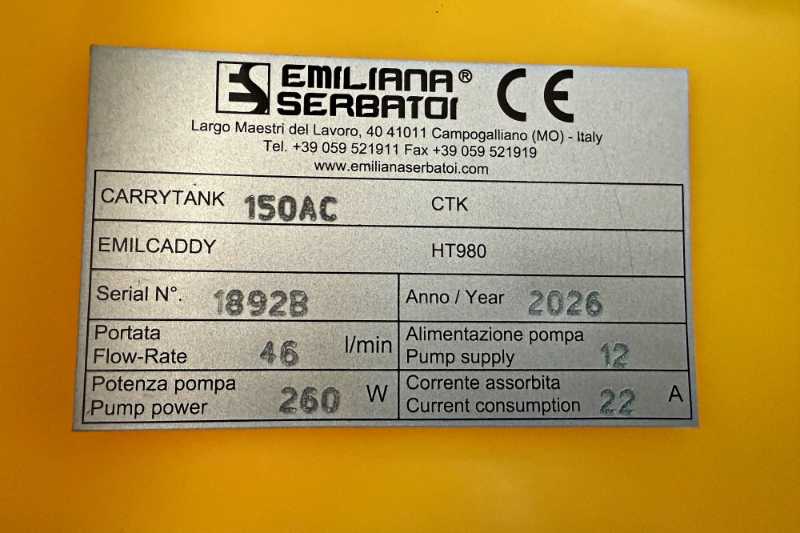 OmecoHub - Immagine EMILIANA SERBATOI CARRYTANK150AC